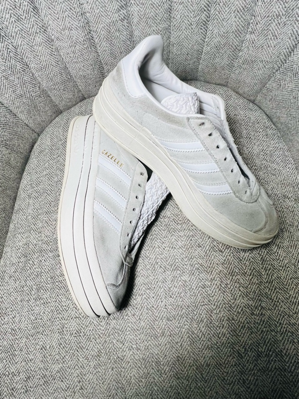 Adidas Originals Gazelle Bold W Grey White Women's size 6.5